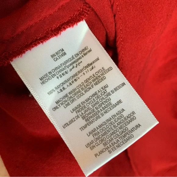 BCBGeneration Red V Neck Dress, size XXS - Picture 5 of 7